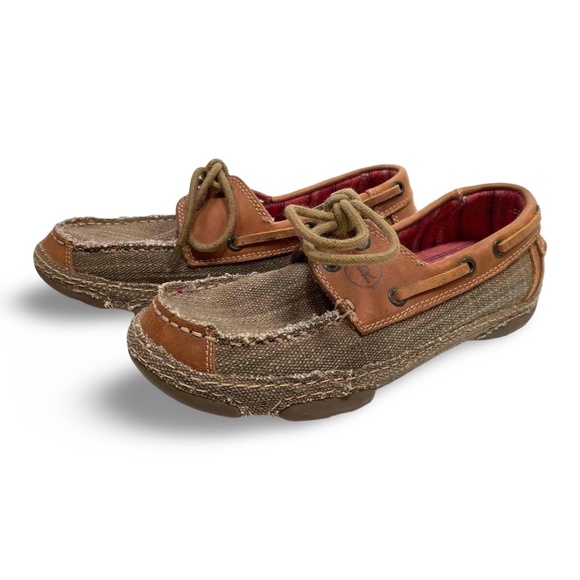 🆕 NEW - Tony Lama Blum Lace Up Womens Brown Flats Casual RR3028L - Picture 2 of 8